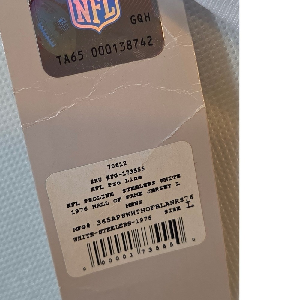 NFL Pro Line Jersey Mens L White New Steelers 1976 Hall of Fame Vintage Graphic - Picture 6 of 7